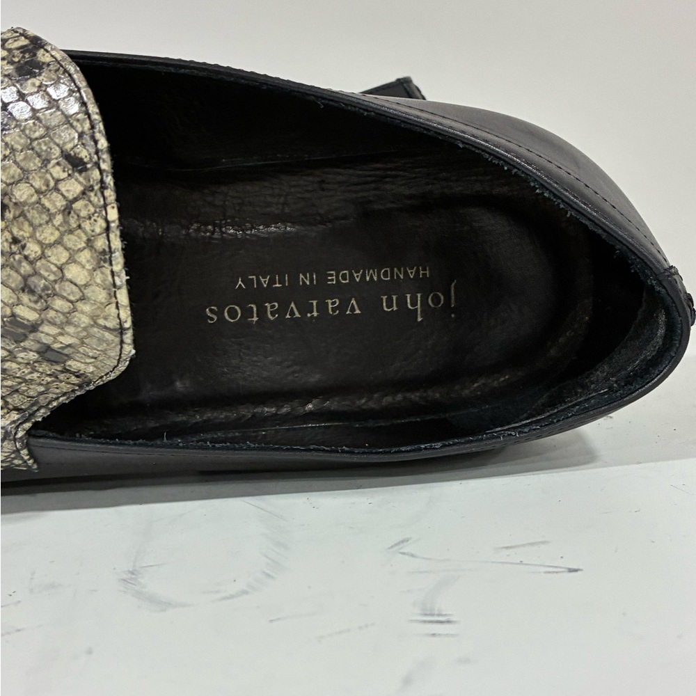 John Varvatos Leather Loafer With Python Eu 43.5 … - image 8